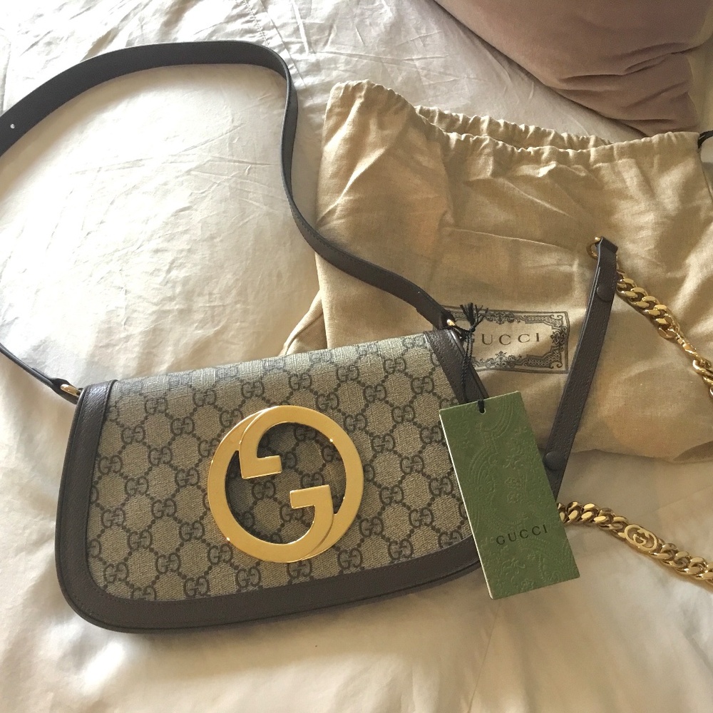 Gucci Blondie Canvas & Leather Shoulder Bag - Picture 4 of 4